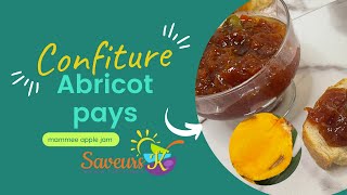 Confiture dabricot pays  mammee apple jam  SAVEURS K [upl. by Warfourd]