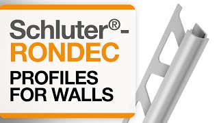 How to install tile edge trim on walls Schluter®RONDEC profile [upl. by Mot]