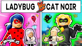 MIRACULOUS LADYBUG Family vs CAT NOIR Family ROBLOX MIRACULOUS QUESTS RP [upl. by Wilkie]