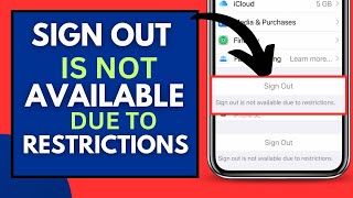 How to Sign Out Apple ID Due to RestrictionsSignOut Not Available Due to Restrictions iPhone iOS 18 [upl. by Arand]