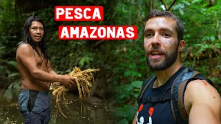 Técnica Desconocida Para Pescar En La Selva  Supervivencia En El Amazonas [upl. by Kenn]