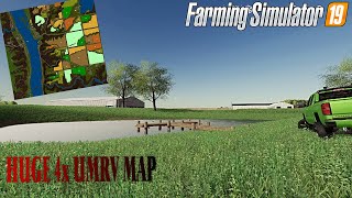 UMRV MAP  First Impression  Map Tour IOWA Crazy Huge Detailed Map FS19 [upl. by Tallula]