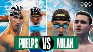 Michael Phelps 🆚 Kristóf Milák  200m butterfly  Headtohead [upl. by Inverson]