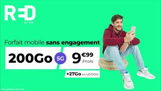 RED by SFR  Forfait Mobile sans engagement 200Go à 999euros par mois [upl. by Annat]