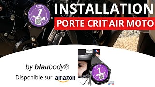 Comment installer un porte vignette CritAir  Assurance Moto  Format Hexagonal  blaubody® [upl. by Elvira681]