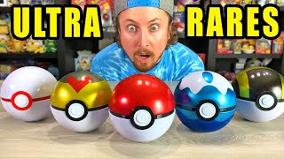 Testing Out 6 DIFFERENT Pokeball Tins and SO MANY ULTRA RARE Pokemon Cards Were Inside opening [upl. by Yaf]