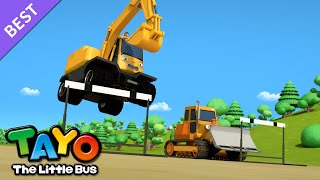 Strong Heavy Vehicle Race  Tayo Best Song  Heavy Construction Equipment Song  Tayo the little Bus [upl. by Sig]