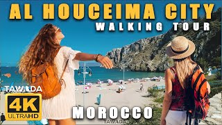 Al Houceima city downtown walking tour  Morocco 4K UHD [upl. by Almire]