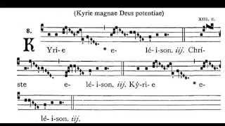 Canto gregoriano Kyrie Partitura [upl. by Tennies]