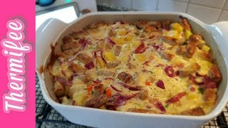 Kartoffel Möhrenauflauf mit Würstchen  Thermomix® TM6 [upl. by Weider]