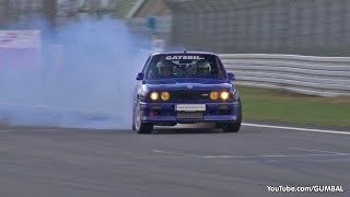 1100HP BMW E30 M3 w 2JZ Toyota Supra Engine  Crazy Drifts [upl. by Gaiser553]