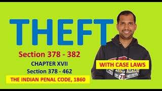 Theft  Offences against Property  Section 378 to 382  The Indian Penal Code 1860 [upl. by Cumings]