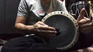 How to play MaqsumDuyek rhythm Turkish style  Darbuka 101 series [upl. by Akinej]