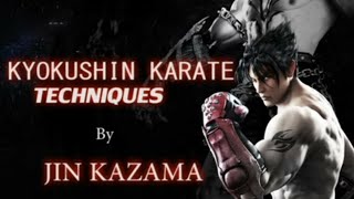 JIN KAZAMA KYOKUSHIN KARATE TECHNIQUES [upl. by Hezekiah575]