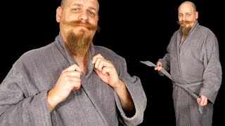 Mens 100 Cotton Robe Review made by Marquess [upl. by Namron]