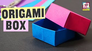 Schachtel mit Deckel falten  einfache OrigamiBox [upl. by Gayl945]