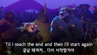 Zootopia 주토피아 Ending  Try Everything Lyrics 해석 [upl. by Arnoldo]