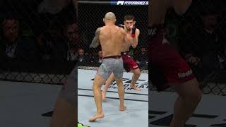 BIG Left Hand 👊 and Islam Makhachev Ends the Fight [upl. by Rosalyn]