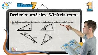 Dreiecke und ihre Winkelsumme  Klasse 7 ★ Übung 1 [upl. by Myrilla302]