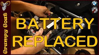 Battery Replaced  Installation of the Yuasa GYZ16H AGM Battery [upl. by Ayotan684]