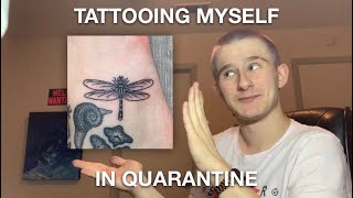 TATTOOING MYSELF IN QUARANTINE  HOW I DO MY STICK N POKES [upl. by Animsaj]