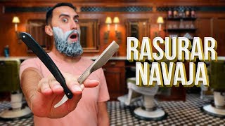 Cómo Usar Una Navaja De Barbero Para Rasurar 💈🔪 [upl. by Lorn402]