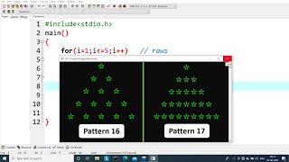 Pyramid Pattern Printing in C  Part 6  Learn Coding [upl. by Ahtanamas35]