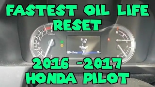 How to Reset Oil Life Honda Pilot 2016 2017 2018 [upl. by Alusru]