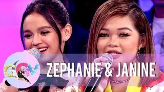 Zephanie and Janine reminisce their Tawag Ng Tanghalan days  GGV [upl. by Einiffit]