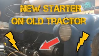 Tractor Starter INSTALL  Upgraded to Solenoid Mounted Starter [upl. by Notsuoh549]