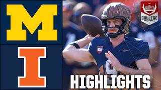 Michigan Wolverines vs Illinois Fighting Illini  Full Game Highlights  ESPN College Football [upl. by Eulalee]