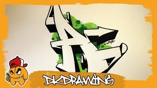 Graffiti Alphabet Tutorial  How to draw graffiti letters  Letter A [upl. by Valenta109]