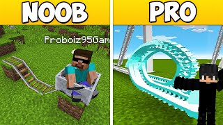 NOOB vs PRO EPIC ROLLER COASTER BUILD CHALLENGE with ProBoiz95 [upl. by Femmine]