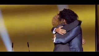 FUNNY Ruud Gullit jokes with Valderrama Gala FIFA Ballon dOr 2012 [upl. by Weylin128]