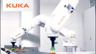 Conveyor Tracking with Multiple Robots  KUKAPickControl [upl. by Roselia]