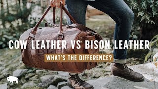 Cow Leather VS Bison Leather  Whats the difference [upl. by Colville663]