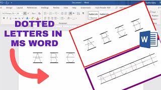 How To Make Tracing Letters In Microsoft Word 2023 Dotted Letters In MS Word [upl. by Kristina]