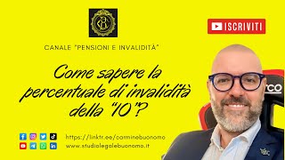 Come sapere la percentuale di invalidità dell’assegno ordinario “IO” [upl. by Arehsat944]