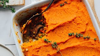 Lentil amp Sweet Potato Shepherd’s Pie  Minimalist Baker Recipes [upl. by Adnoral798]