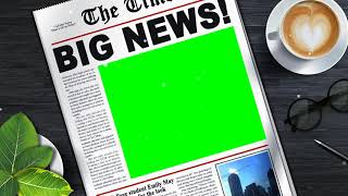 News Green Screen  Newspaper Frame  Copyright free [upl. by Renita]