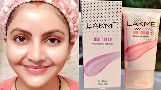 Lakme Lumi cream review  RARA  moisturiser with highlighter  3D glow  lakme moisturiser for all [upl. by Tiffie]