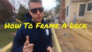 How To Frame A Deck  Tips and Tricks For a Successful Project [upl. by Jackqueline]