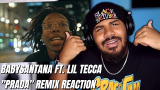 Babysantana  Prada Remix Feat Lil Tecca Official Music Video REACTION [upl. by Wardle]