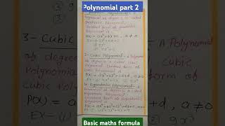 Polynomial part 2 ll basic polynomials rule polynomials maths basicmathematics [upl. by Cissej983]