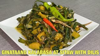 Paano Magluto Ng Ginataang Kalabasa  Ginataang Kalabasa at Sitaw With Dilis Recipe [upl. by Aerdnaxela]