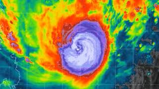 Typhoon Odette strengthens further over Philippine Sea [upl. by Nilats299]