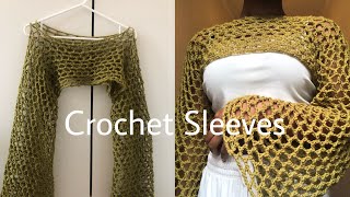 How to crochet fishnet shrugsleevesbolero [upl. by Leen981]