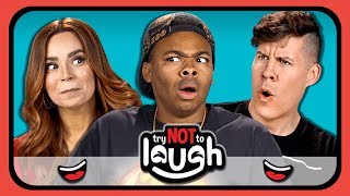 YouTubers React To Try To Watch This Without Laughing Or Grinning 29 [upl. by Marin]