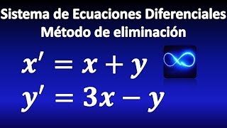 Sistema de ecuaciones diferenciales resuelto por ELIMINACIÓN [upl. by Barrington524]