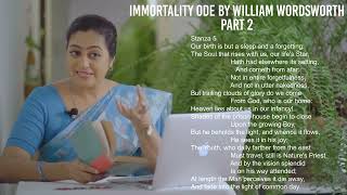 Immortality Ode  Poem by William Wordsworth  Explanation  Part 2 [upl. by Brandt221]